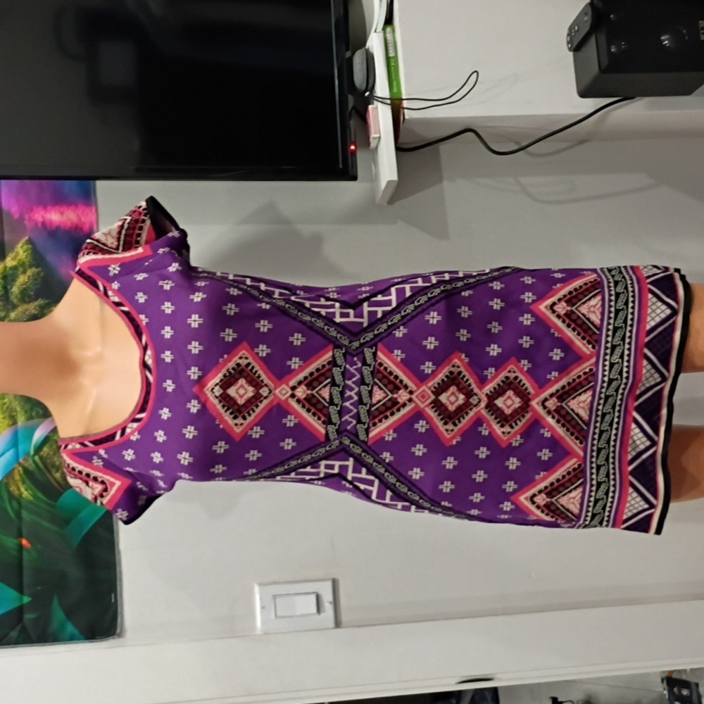 Miami Purple Geometric Mini Dress